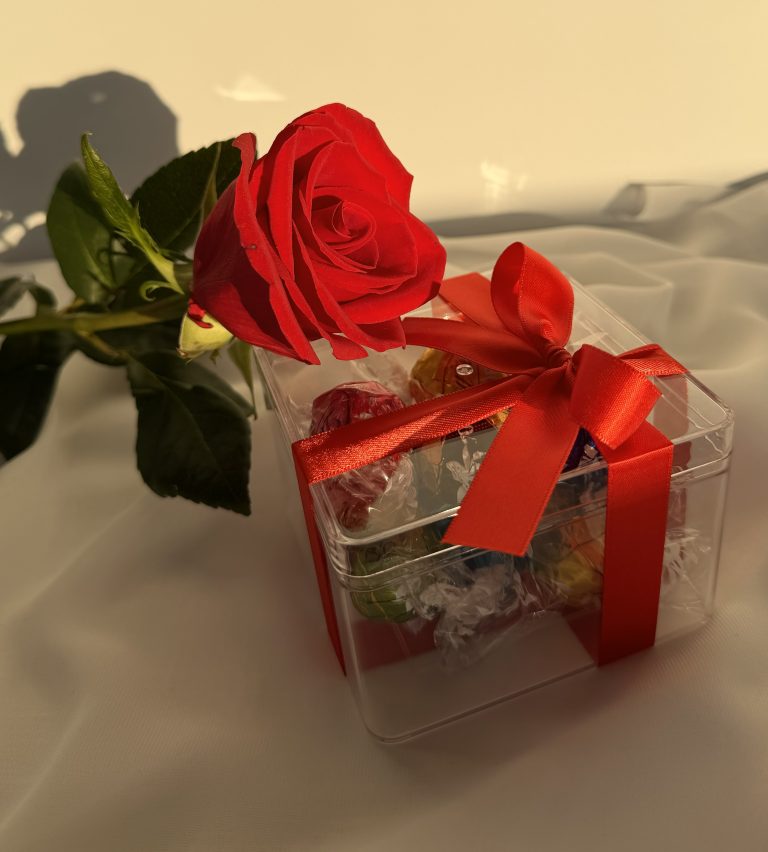 10 pcs red ribbon, $17 gifts - chocolate