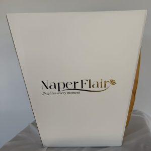 400gsm thickened cardboard corrugated gift box, 11”x16”x17”, 30” handle