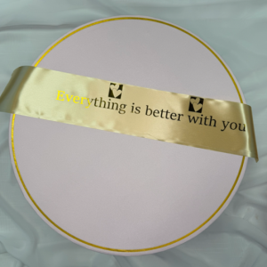 Round satin-covered box big size 1-piece