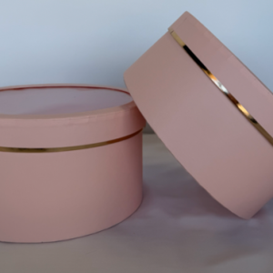 Round pink box 2-piece set