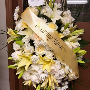 Sympathy arrangement #6  “In Loving memory”